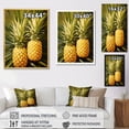thumbnail image 4 of Designart "The Golden Grove Of Pineapples III" Pineapples Floater Framed Wall Art Living Room, 4 of 5