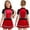 Red, variant on Girls Race Car Driver Racer Sequins Checkerboard Patchwork Short Sleeve Mini Dress Royal Blue 6