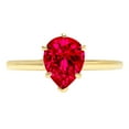 thumbnail image 7 of Solitaire Engagement Ring for Women - 1ct Simulated Ruby in 14K Yellow Gold Promise Ring, 7 of 7