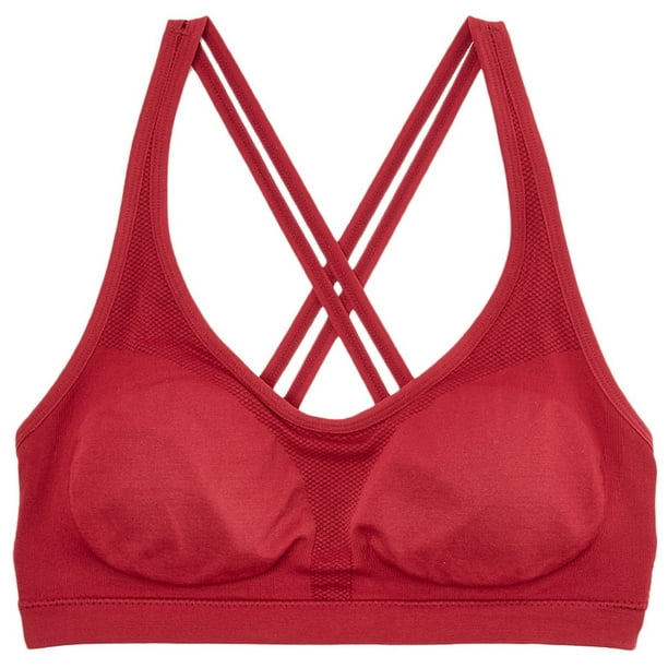 Youmita Women's Red Cageback DualStrap Racerback Bra