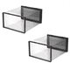 thumbnail image 3 of Caja de almacenamiento de zapatos, cajas de almacenamiento de zapatos transparentes, contenedores organizadores apilables de plástico duro, color negro, 3 of 6