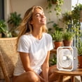 thumbnail image 5 of Homellea White Rechargeable Desk Fan, Portable Square Personal Fan with LED Night Light and Adjustable Stand for Office, Bedroom, Dorm, Vanity, Table and Summer Travel, 5 of 7
