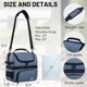 thumbnail image 4 of Bolsa Térmica para Almuerzo MIER de Doble Compartimento Azul Acero Aislada para Adultos, 4 of 7