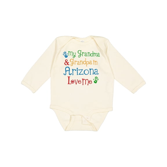 Inktastic Arizona Grandma Grandpa Love Me Boys or Girls Long Sleeve Baby Bodysuit