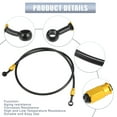 thumbnail image 4 of 110cm 43.31" Length 10mm ID Motorcycle Hydraulic Brake Line Oil Hose Pipe 28° 0° Braided Cable Black, 4 of 6