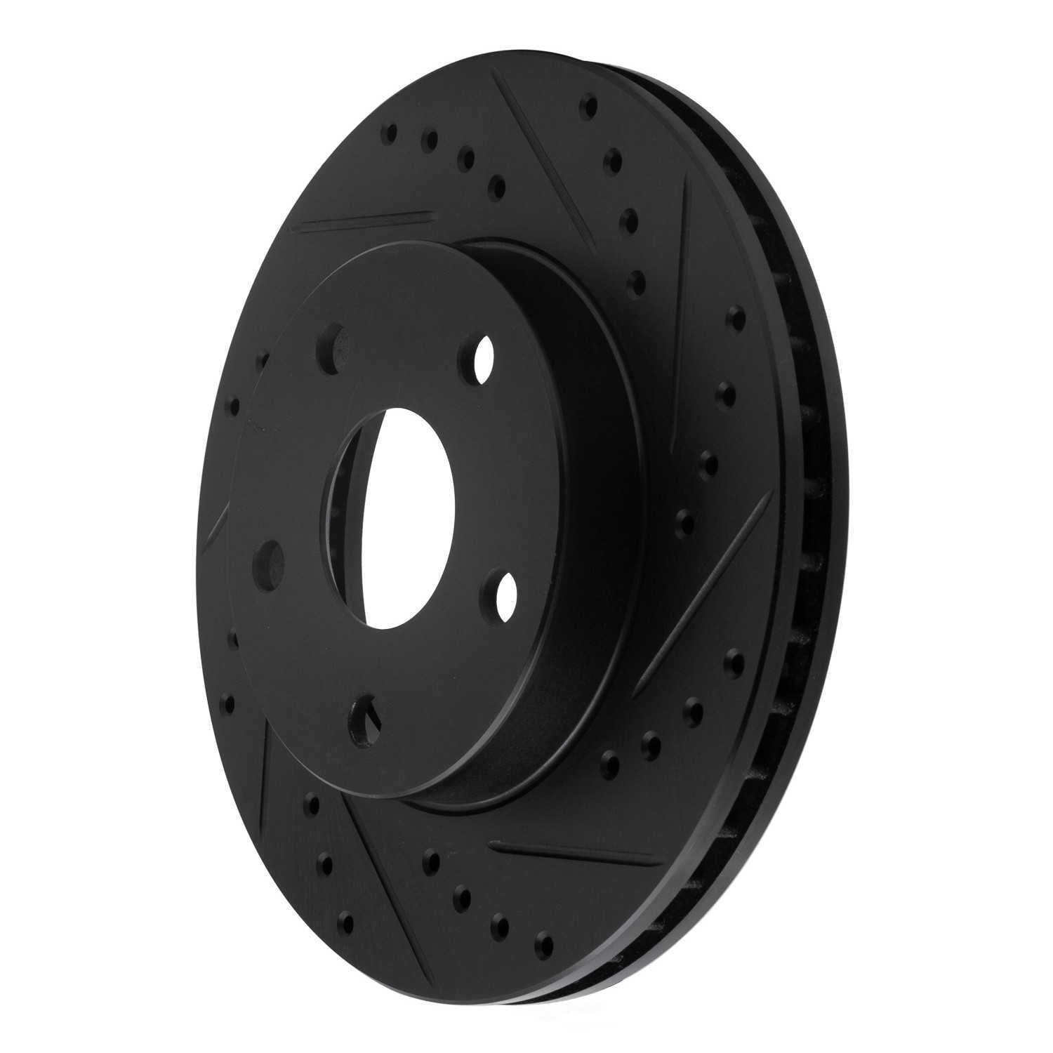 Dynamic Friction Company 633-76111R DFC Brake Rotor - Drilled And Slotted - Black