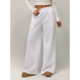 thumbnail image 4 of Pantalones Deportivos de Pierna para Mujer, Cintura Alta, Holgados, con Cordón Interior y Pierna Recta. XS, 4 of 9