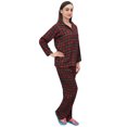 thumbnail image 2 of Bimba Check Printed Nightwear Button-Down Shirt With Pajama Pant 2 Pcs Set - 10, 2 of 4