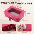 thumbnail image 6 of Unique Bargains Clear Makeup Bag Waterproof Portable Cosmetic Bag Travel Organizer with Zipper Rose Red, 6 of 7