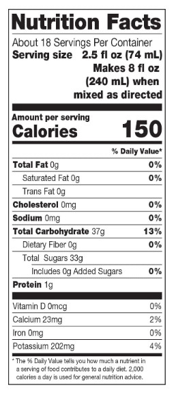 100% Crushed Acai Berry Blend 46 oz Bottles Dr. Smoothie Packing 6's/ case