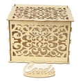 thumbnail image 5 of Wedding Card Box DIY Bridal Decoration Hollow Design Envelop Gift Card Boxes JM01376, 5 of 9