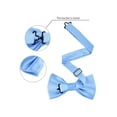 thumbnail image 2 of INSPIRAR CHIC Corbata de moño preatado para hombres con juegos de pañuelos a juego para negocios casuales en azul cielo, talla única, 2 of 5
