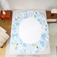 thumbnail image 5 of Feelyou Kawaii Bowknot Swan Kids Full Size Sheets, Blue Cherry Blossoms Bed Sheets, 4pcs, 5 of 7