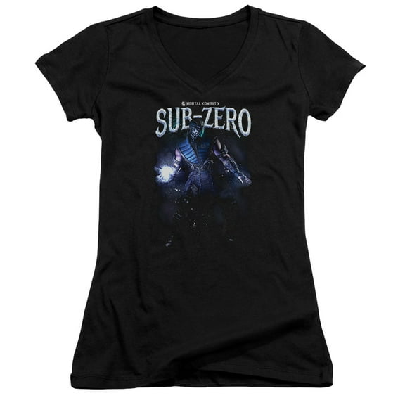 Mortal Kombat Sub-Zero-Junior Women's T-Shirt V-Neck T-Shirt Black
