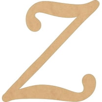 Wooden Letters Cheap, Unfinished 4'' Tall Monotype Z, MDF Wood