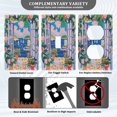 thumbnail image 3 of Yayeee Toggle Light Switch Wall Plate 1-Gang 4.5"x2.7" Home Decorative Outlet Cover, Floral Window, 3 of 7