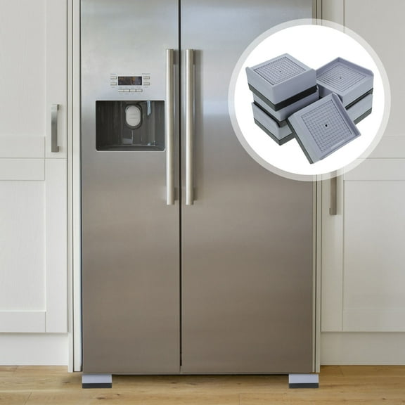 OFFIGAM 6-Pack Heavy Duty Grey Bed Frame Risers Furniture Lifts for Home, Sofa, Couch, Chair, and Table Support