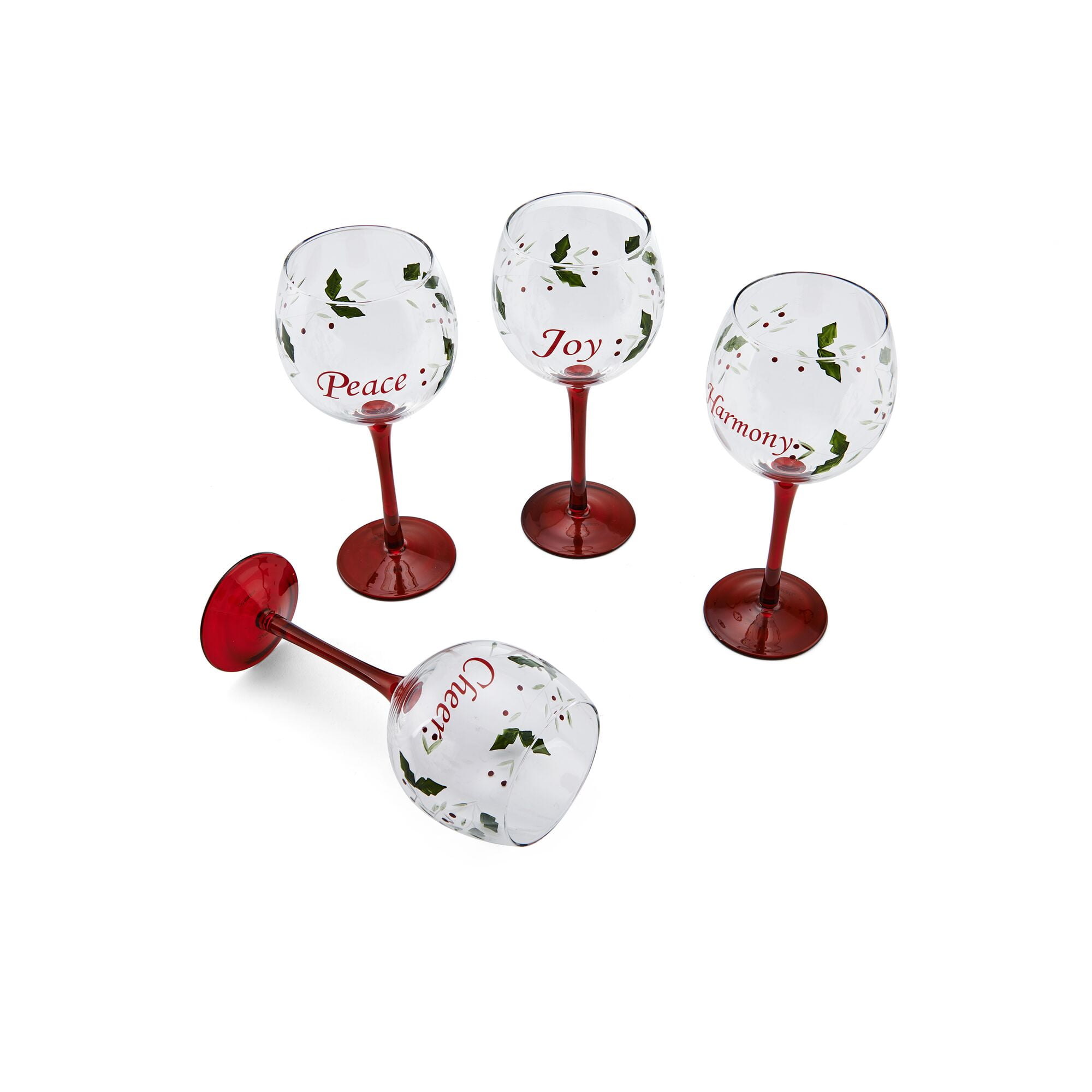 Pfaltzgraff Winterberry Sentiment Wine Glasses - Thumbnail 5