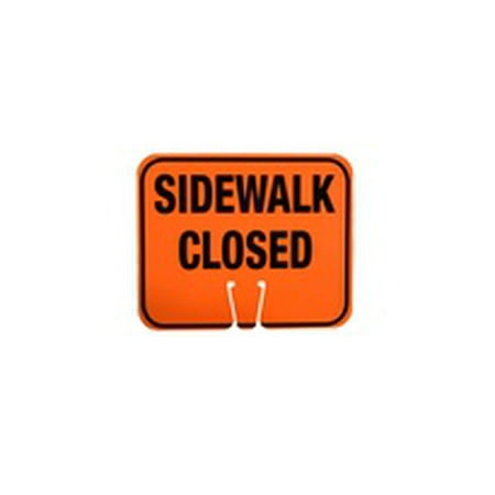 

Cortina 03-550-SC Cone Sign Sidewalk Closed (black on orange) Single-Sided (27 Pack)