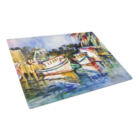

Caroline s Treasures Fly Creek Fish Market Glass Cutting Board Large