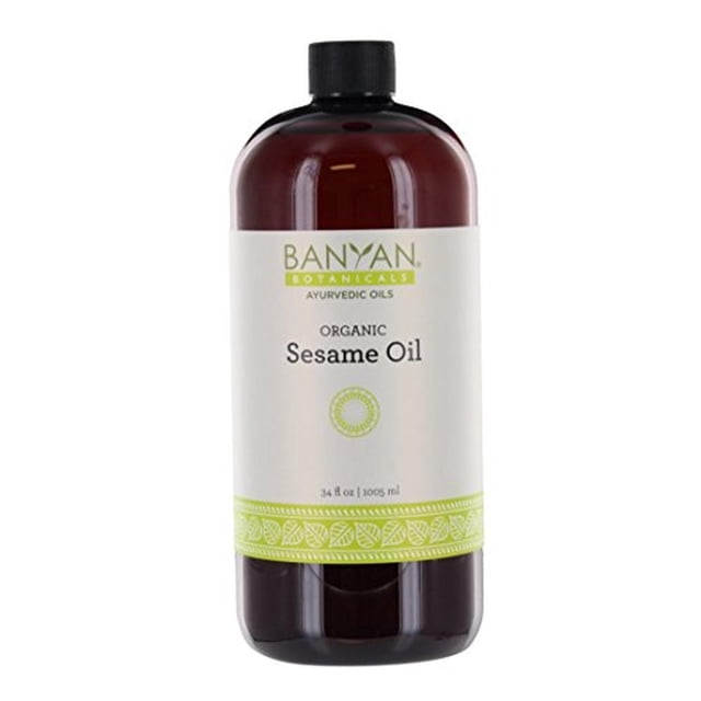 Aceite de Sésamo Ayurvédico Orgánico Banyan Botanicals Sin Refinar para Cabello y Piel