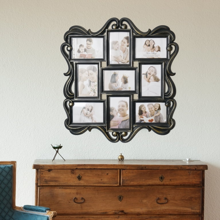 Crystal Art Gallery Baroque Photo Collage Frame 22x21 Black Gold photo 2