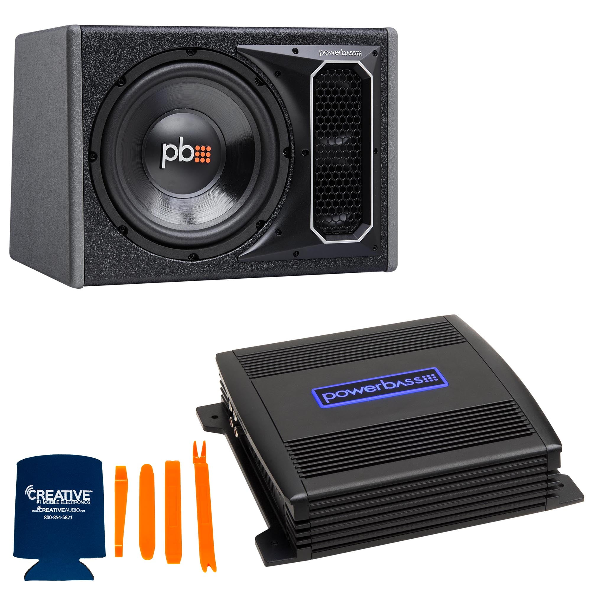 PowerBass PSWB101 10" Sub in Ported Enclosure with a ASA3300.2 ASA3