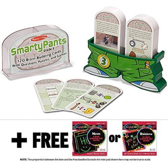 Free Scratch Art Mini-Pad Bundle Melissa & Doug 3rd Grade Smarty Pants Card Game Set 50746 