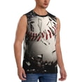 thumbnail image 2 of Balery Baseball Breaking Glass Camisetas sin mangas para hombre, absorbe la humedad y protege contra el mal olor.-Medium, 2 of 7