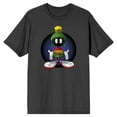 thumbnail image 5 of Looney Tunes Marvin The Martian Mars Bling Men's Charcoal T-shirt-Large, 5 of 6