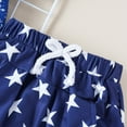 thumbnail image 4 of Outfit Boy Toddler Kids Boys Independence Day 4Th of July Letter Flag Prints Short Sleeve T Shirt Shorts Outfits Baby Outfits Dark Blue 3 Months-6 Months, 4 of 7