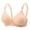 Beige, variant on Soft Skin-Friendly Cotton Wireless Bra for Women Breathable Thin Padded Everyday Bralette Adjustable Straps Wire Free Brassiere Beige 2XL