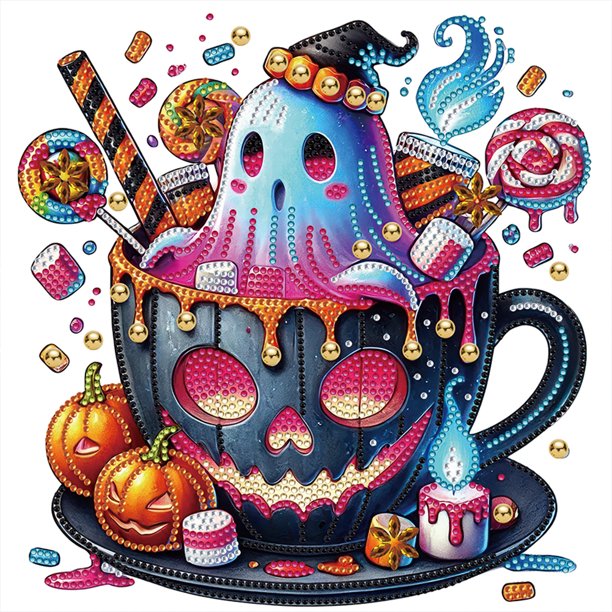 5D DIY Taladro Parcial en Forma Especial Fantasma Dulce Art30x30cm