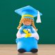 thumbnail image 4 of Gwong Decoración hogareña Temporada de graduación Gnomes Peluche encantador suave paño azul muñeca gnomo para regalo de graduación Gwong 21063803, 4 of 6