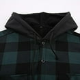thumbnail image 5 of WTOBBY Men's Flannel Button-Up Jacket, Plaid Fleece Lined with Chest Pockets, Warm Casual Stylish Layer for Daily, Work, and Weekend Activities,Green 3XL, 5 of 7