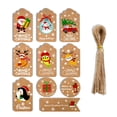 thumbnail image 1 of Kearding 50 Uds. Etiquetas de regalo de Feliz Navidad con diseños navideños clásicos fiesta de Navidad Kraft de Feliz Navidad Kits de decoración para fiestas No.2, 1 of 6
