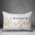 thumbnail image 3 of Creative Products Thankful Blessed Orange 14x20 Spun Poly Pillow, 3 of 3