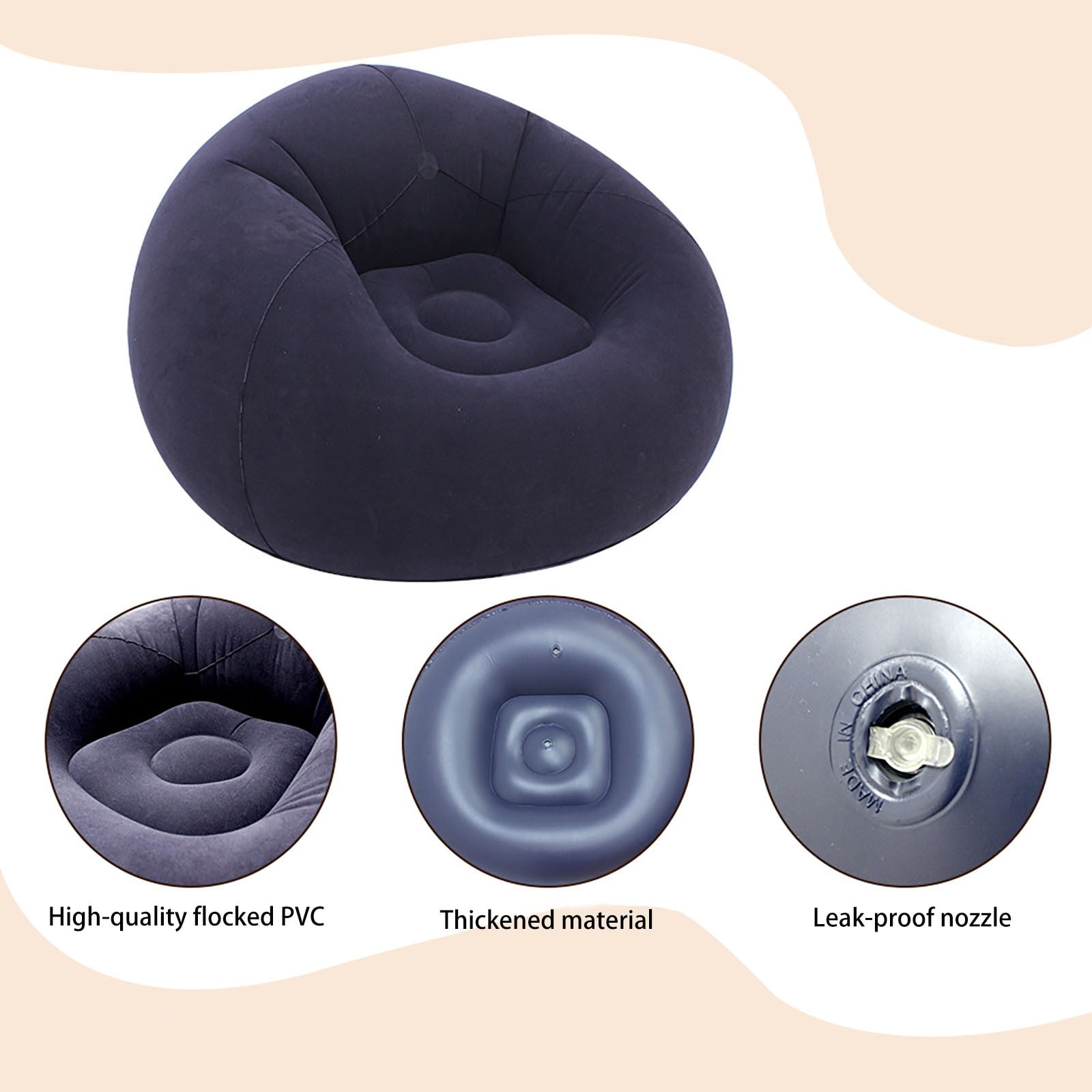 Inflatable Couch | Bean Bag Chairs for Adults | Bean Bag | Inflatable Chair |Capacity | Perfect for Camping & Home Ciozy