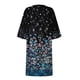 thumbnail image 4 of Puntoco Vestido De Manga Corta Con Cuello En V, Vestido Hasta La Rodilla Con Cuello En V Y Manga Corta Estampado Informal De Verano Para Mujer Negro S, 4 of 5