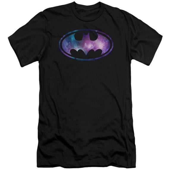 Batman Galaxy Signal Premium Canvas T-Shirt Adult Slim Fit 30/1 Black