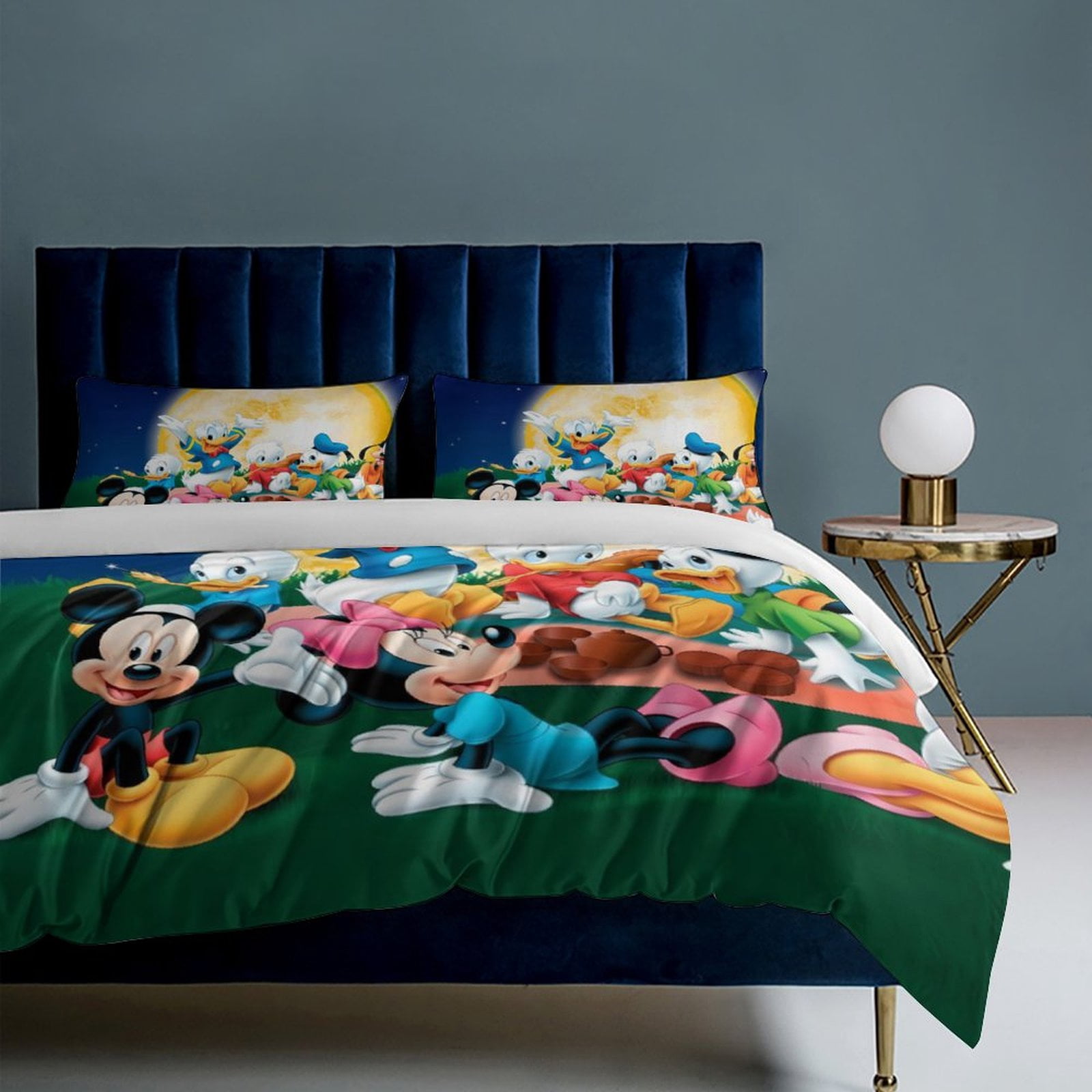 Cartoon Mouse 3-Piece Bedding Set, Printed Quilt Set Twin Size, Full Size,Queen Size,King Size,for Men Women Children Boy Girl Teen Kids (1 Duvet Cover, 2 Pillowcases) Bed Set 79"x90"