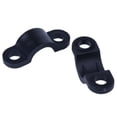 thumbnail image 4 of 70Pcs Screws Mounted Arched Cable Clamp Clip Tie 21 x 7mm for 3mm Wire & 50 Pcs 1.1 Inch Cup Mug Hooks Shouldered Metal Screw-In Plastic Coated Hanging Black, 4 of 7