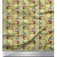 thumbnail image 1 of Soimoi Poly Georgette Fabric Leaves,Floral & Squirrel Animal Decor Fabric Printed Yard 42 Inch Wide, 1 of 3