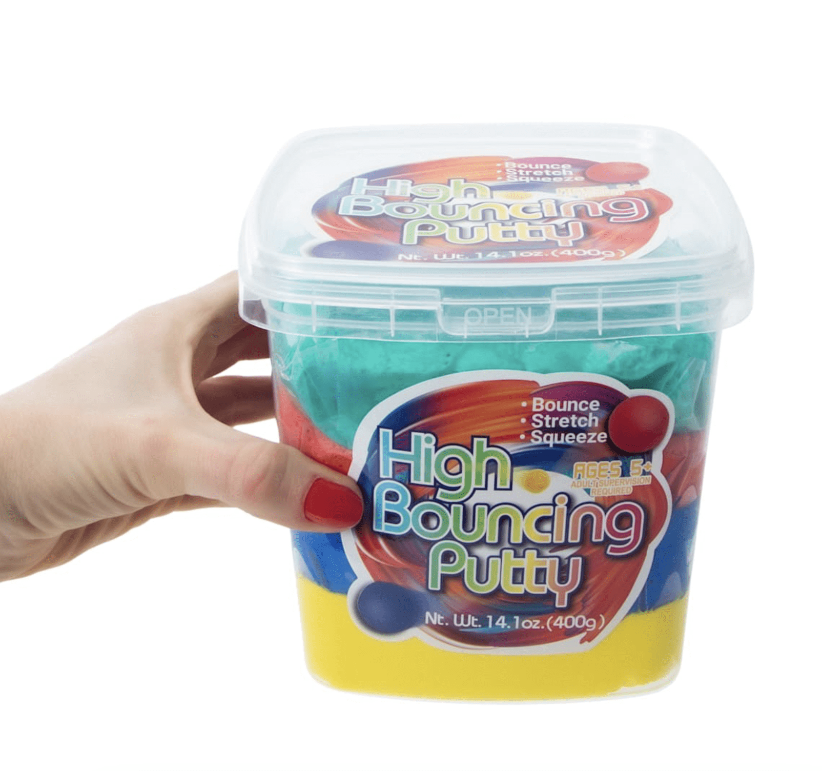 Califa Sky High Bouncing Putty - Bouncy Stretchy Putty for you to Squeeze or Mold - For Kids and Adults - Multicolor (14.1 oz)