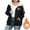 Black, variant on SDNall Plus Size Velvet Jacket - Oversized, Warm & Cozy, Zipper Hood, Perfect for Cold Days