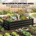 thumbnail image 4 of Outsunny 4' x 2' x 1' Raised Garden Bed, Galvanized Planter Box Black, 4 of 10