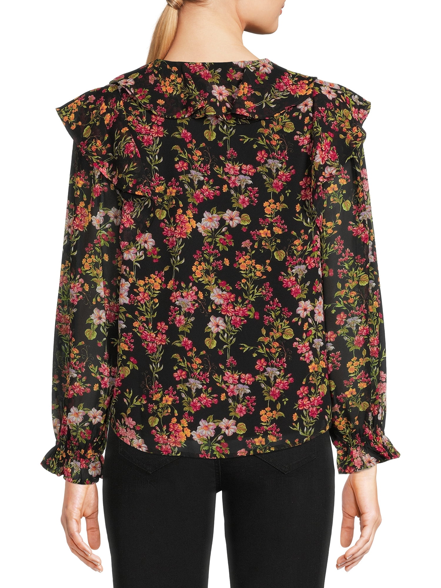 Time and Tru Women's Ruffle Blouse