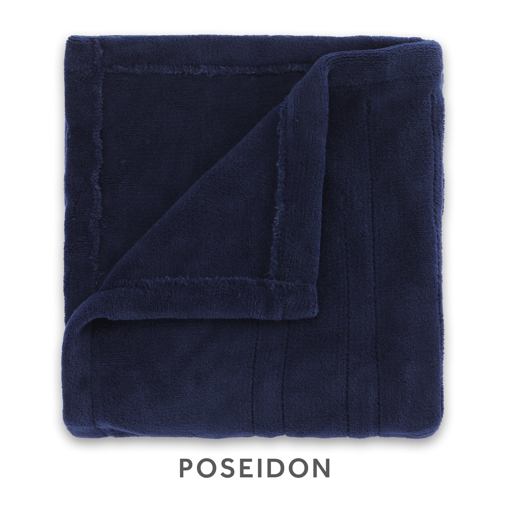 Sunbeam Heated Electric Throw Blanket, Microplush, Blue, 50" x 60"
