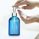 thumbnail image 3 of Dispensador de jabón líquido para manos de vidrio azul, botella de 300 g, envase recargable para loción de baño con bomba para gel de ducha y champú (400 ml, 1 unidad) Rkxzt, 3 of 8