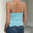 thumbnail image 5 of MYAOYINo Boundaries Womens Lace Trim Cami Ribbed Spaghetti Strap V-Neck Tank Top, 5 of 6